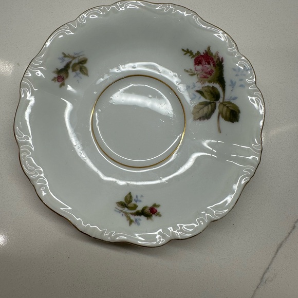 Vintage Tea Cup set: Ohata China Occupied Japan White/Pink Hand Painted Rose Bud - Picture 3 of 5